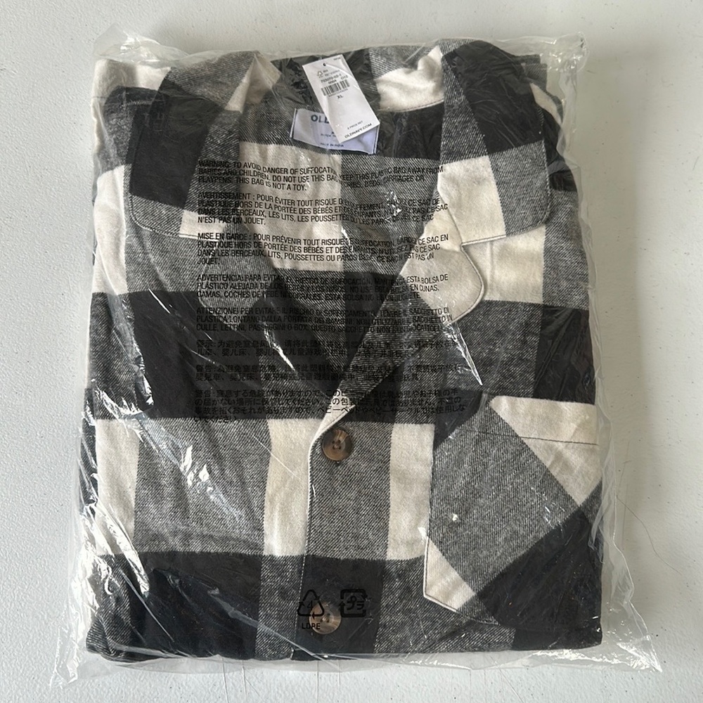 Men Matching Plaid Flannel Pajamas XL